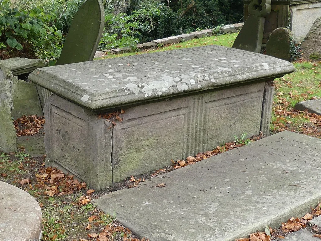 Grade II listed chest tomb in Shotwick, Cheshire. Listed as "Tombchest of John Nevett Bennett, 5 metres west of south porch of St Michael's Church". .mw-parser-output .messagebox{margin:4px 0;width:auto;border-collapse:collapse;border:2px solid var(--border-color-progressive,#6485d1);background-color:var(--background-color-neutral-subtle,#fbfcff);color:var(--color-base,#202122);box-sizing:border-box;border-inline-start-width:8px}.mw-parser-output .messagebox.mbox-small{font-size:88%;line-height:1.25em}.mw-parser-output .mbox-warning,.mw-parser-output .mbox-speedy{border:2px solid var(--border-color-error,#b22222);background:var(--background-color-error-subtle,#ffdbdb);border-inline-start-width:8px}.mw-parser-output .mbox-serious,.mw-parser-output .mbox-delete,.mw-parser-output .mbox-stop{border:2px solid var(--border-color-error,#b22222);border-inline-start-width:8px}.mw-parser-output .mbox-issue,.mw-parser-output .mbox-content{border:2px solid #f28500;background:var(--background-color-warning-subtle,#ffe);border-inline-start-width:8px}.mw-parser-output .mbox-query,.mw-parser-output .mbox-style{border:2px solid #f4c430;background:var(--background-color-warning-subtle,#ffe);border-inline-start-width:8px}.mw-parser-output .mbox-shit{border:2px solid #960;border-inline-start-width:8px}.mw-parser-output .mbox-license{border:2px solid #88a;border-inline-start-width:initial}.mw-parser-output .mbox-legal{border:2px solid var(--border-color-notice,#666);background:var(--background-color-base,#fff);border-inline-start-width:8px}.mw-parser-output .mbox-honor{border:2px solid #ca3;background:var(--background-color-warning-subtle,#fcf4db);border-inline-start-width:8px}.mw-parser-output .mbox-growth{border:2px solid #8d4;background:var(--background-color-success-subtle,#d5fdf4);border-inline-start-width:8px}.mw-parser-output .mbox-move{border:2px solid #93c;border-inline-start-width:8px}.mw-parser-output .mbox-protection,.mw-parser-output .mbox-message{border:2px solid var(--bor