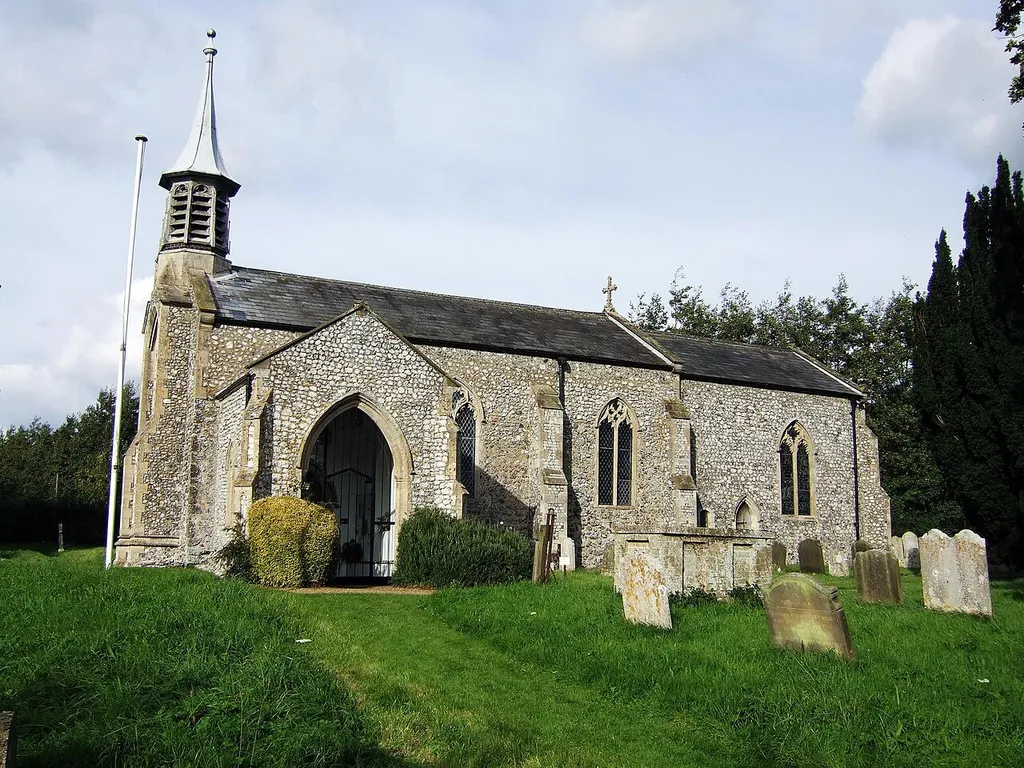 St Mary's parish church, Aldborough, Norfolk, seen from south-southwest
