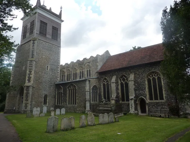 Church of St Mary and St Lambert in Stonham Aspal, Suffolk, England. A Grade I listed medieval church.