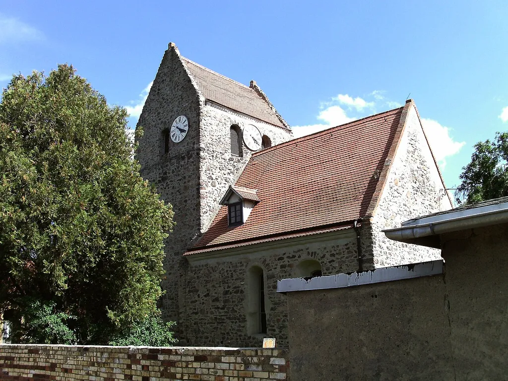 Zaasch church from the north-west (Neukyhna, Nordsachsen district, Saxony)