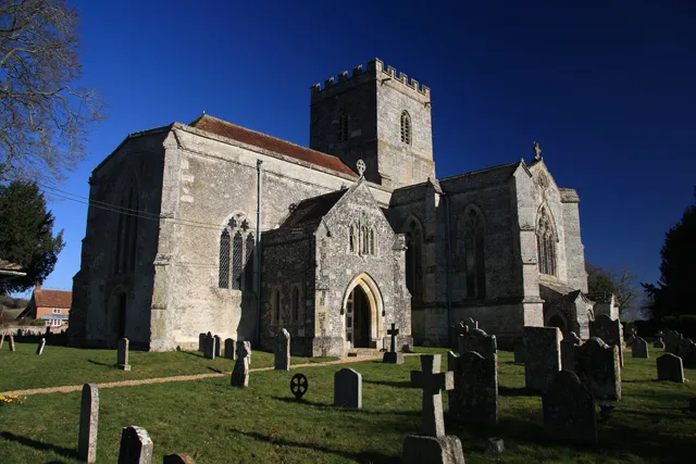 Church of St John the Baptist - Bishopstone The church dates from the C13, with later C14 and C15 additions. Restoration took place in 1836 by Pugin, and again in 1858 by T. H. Wyatt.