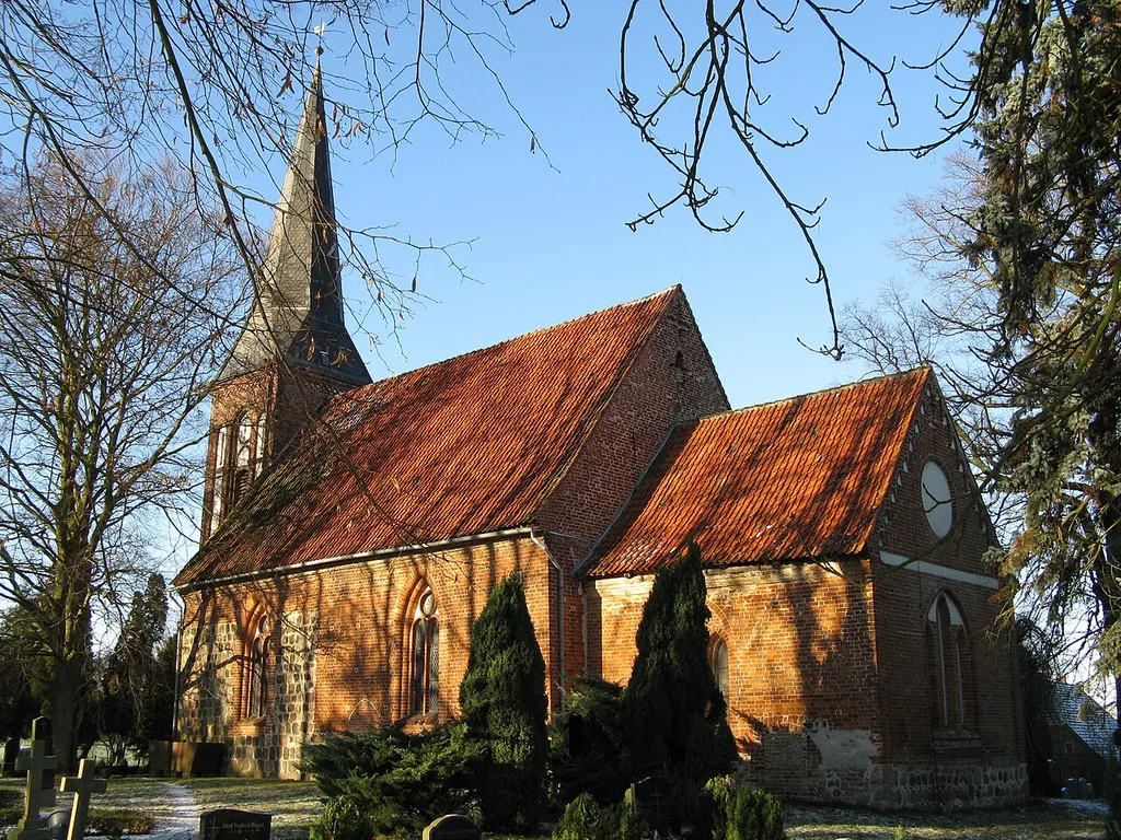Church in Lübsee, district Nordwestmecklenburg, Mecklenburg-Vorpommern, Germany