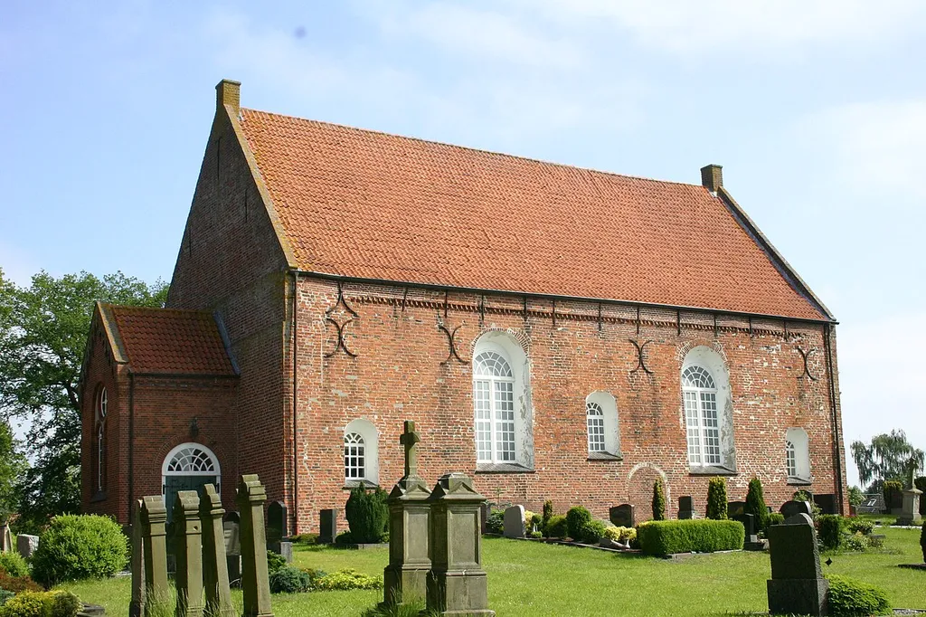 Historic church in Ihrhove, district of Leer, East Frisia, Germany