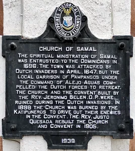 Church of Samal historical marker