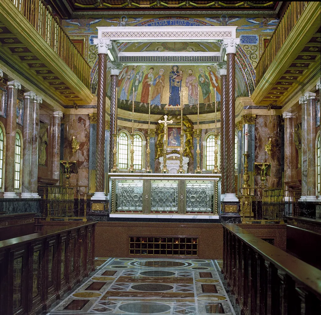 Nave of Santa María de la Paz, the prelatic church of Opus Dei, located in Rome.