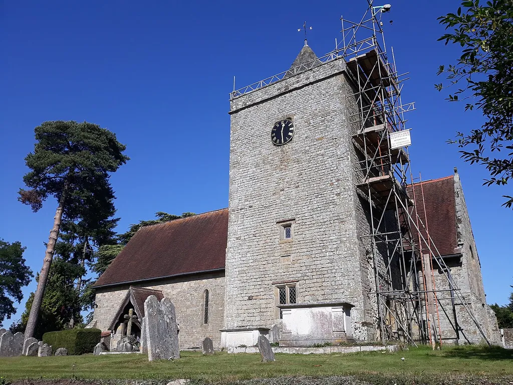 The Parish Church of St James, Stedham, West Sussex, England. .mw-parser-output .messagebox{margin:4px 0;width:auto;border-collapse:collapse;border:2px solid var(--border-color-progressive,#6485d1);background-color:var(--background-color-neutral-subtle,#fbfcff);color:var(--color-base,#202122);box-sizing:border-box;border-inline-start-width:8px}.mw-parser-output .messagebox.mbox-small{font-size:88%;line-height:1.25em}.mw-parser-output .mbox-warning,.mw-parser-output .mbox-speedy{border:2px solid var(--border-color-error,#b22222);background:var(--background-color-error-subtle,#ffdbdb);border-inline-start-width:8px}.mw-parser-output .mbox-serious,.mw-parser-output .mbox-delete,.mw-parser-output .mbox-stop{border:2px solid var(--border-color-error,#b22222);border-inline-start-width:8px}.mw-parser-output .mbox-issue,.mw-parser-output .mbox-content{border:2px solid #f28500;background:var(--background-color-warning-subtle,#ffe);border-inline-start-width:8px}.mw-parser-output .mbox-query,.mw-parser-output .mbox-style{border:2px solid #f4c430;background:var(--background-color-warning-subtle,#ffe);border-inline-start-width:8px}.mw-parser-output .mbox-shit{border:2px solid #960;border-inline-start-width:8px}.mw-parser-output .mbox-license{border:2px solid #88a;border-inline-start-width:initial}.mw-parser-output .mbox-legal{border:2px solid var(--border-color-notice,#666);background:var(--background-color-base,#fff);border-inline-start-width:8px}.mw-parser-output .mbox-honor{border:2px solid #ca3;background:var(--background-color-warning-subtle,#fcf4db);border-inline-start-width:8px}.mw-parser-output .mbox-growth{border:2px solid #8d4;background:var(--background-color-success-subtle,#d5fdf4);border-inline-start-width:8px}.mw-parser-output .mbox-move{border:2px solid #93c;border-inline-start-width:8px}.mw-parser-output .mbox-protection,.mw-parser-output .mbox-message{border:2px solid var(--border-color-base,#aaa);border-inline-start-width:8px}.mw-parser-output .messagebox .mbox-