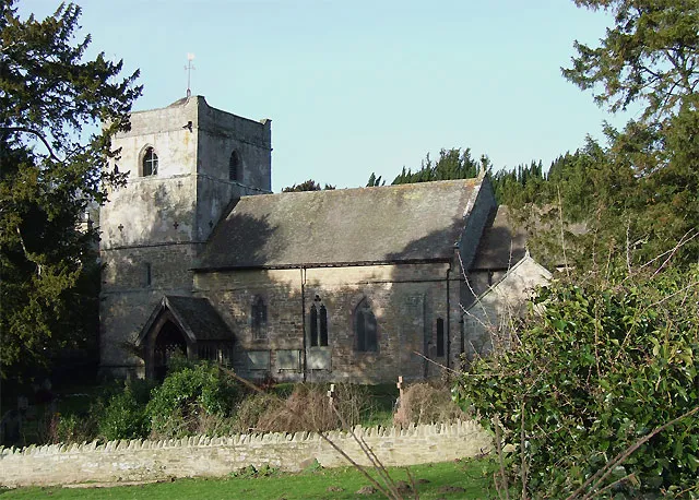 The Church of St Michael at Munslow, Shropshire Built of local Aymestry limestone. The nave is 12th-century. The tower, entered by a broad arch, was added late in the same century. The chancel may be 13th-century. In the 14th century a north aisle was built, the arcade of three arches being built within the existing nave whose north wall was then removed. Also 14th century are three windows in the south nave wall, the east window and south door in the chancel, perhaps the south chapel, the top storey of the tower, and the cruck framed south porch with its elaborate wooden tracery. These details, and a lot more developments in later centuries can be seen at this http://www.british-history.ac.uk/report.aspx?compid=22866 .