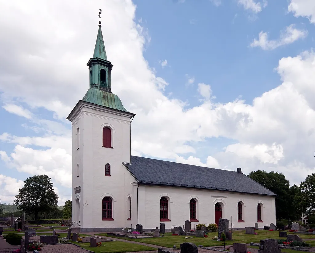 Hemsjö kyrka, parish church of Hemsjö, Alingsås Municipality, Sweden.