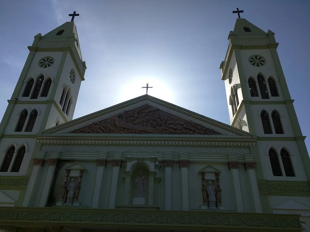 This is the facade of the newly built church of existing St.Stephen's Shrine