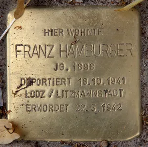 Stolperstein dedicated to Franz Hamburger