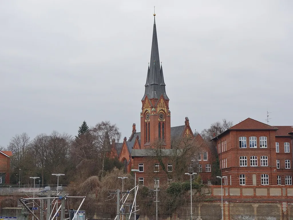 South-eastern view of St.Lawrence church in Lübeck, Germany