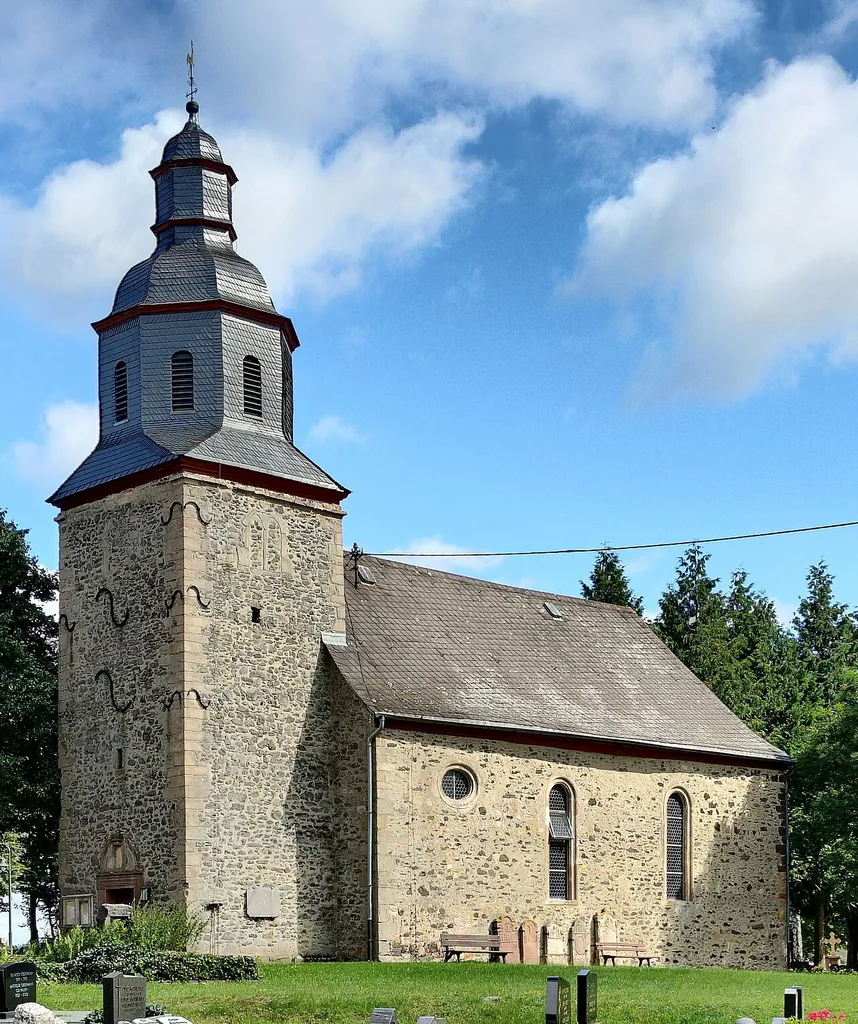 Evangelische Kirche Getürms, Billertshausen, Stadt Alsfeld, Vogelsbergkreis, Hessen, Deutschland