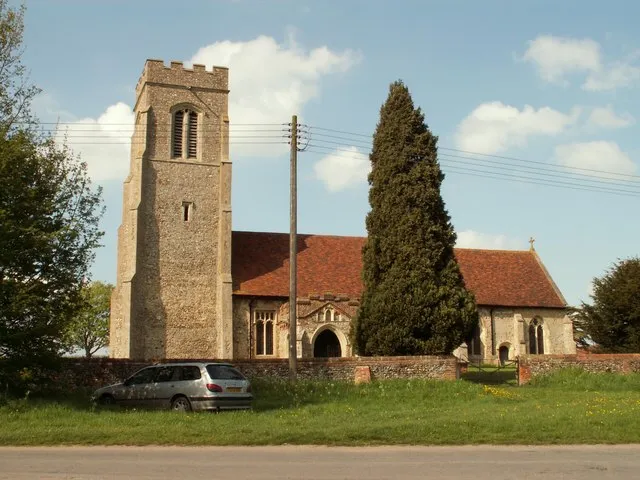 Church of St Mary in Hawkedon, Suffolk, England. A Grade I listed medieval church.