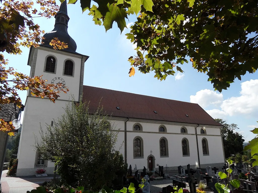 Eglise paroissiale de Marly, canton de Fribourg en Suisse.