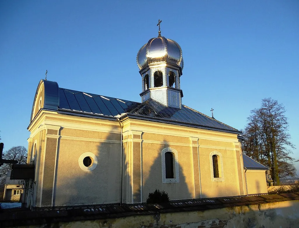Church introduction of the Blessed Virgin Mary UGCC 1799. (architectural monument of local importance of Horodok Raion (Horodok district) Mshana, Horodok Raion.