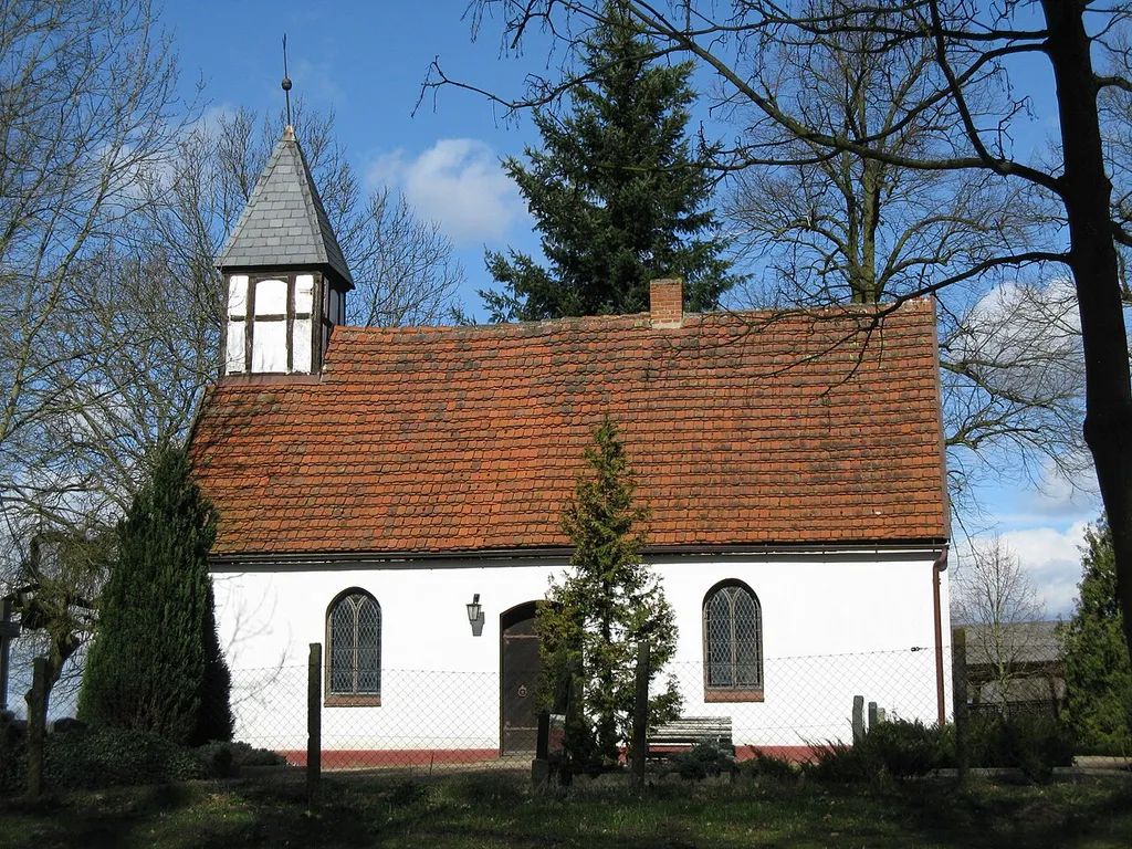 Church in Weisin, district Ludwigslust-Parchim, Mecklenburg-Vorpommern, Germany