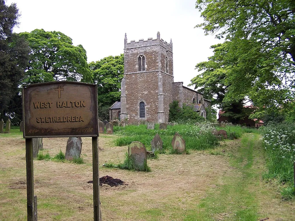 The West Halton parish church of St.Etheldreda was built in 1695 after the destruction of an earlier building in a fire in 1692.