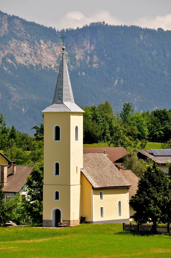 Lutheran parish church A. B. in Agoritschach, municipality Arnoldstein, district Villach Land, Carinthia / Austria / EU