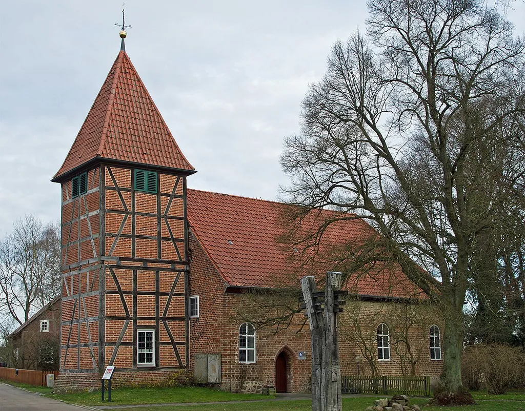 Church of the village Restorf (district Lüchow-Dannenberg, northern Germany).