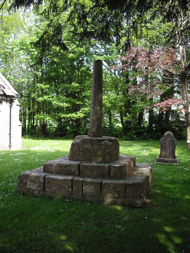 Churchyard cross in St John the Baptist's parish churchyard, Biddisham, Somerset
