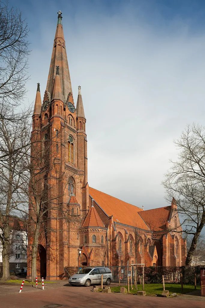 Erloeserkirche church located at Allerweg in Linden-Sued district of Hanover, Germany.