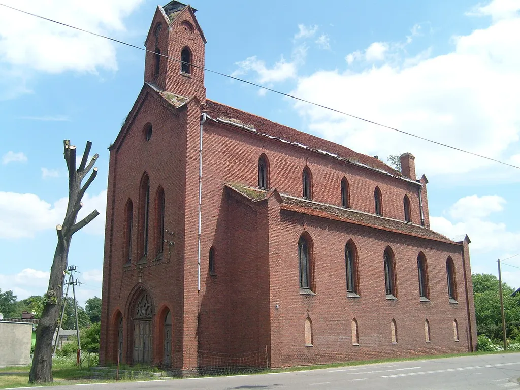 Evangelical church in Połajewo, Poland.