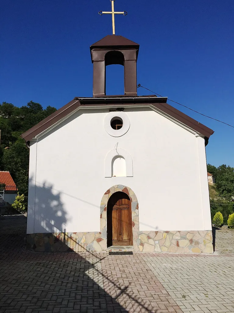 The front side of the St. Nicholas Church in the village of Bitovo