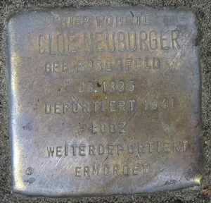 Stolperstein dedicated to Cloe Neuburger