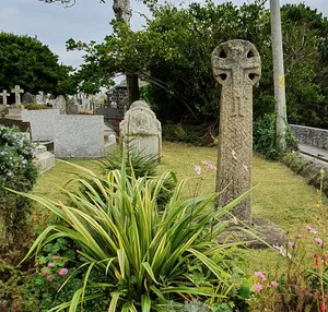 Churchyard cross in Phillack churchyard, south of the church