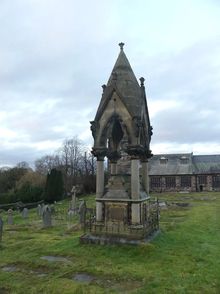 Grade II listed memorial in Rostherne, Cheshire. Listed as "Simpson tomb St Mary's Church". .mw-parser-output .messagebox{margin:4px 0;width:auto;border-collapse:collapse;border:2px solid var(--border-color-progressive,#6485d1);background-color:var(--background-color-neutral-subtle,#fbfcff);color:var(--color-base,#202122);box-sizing:border-box;border-inline-start-width:8px}.mw-parser-output .messagebox.mbox-small{font-size:88%;line-height:1.25em}.mw-parser-output .mbox-warning,.mw-parser-output .mbox-speedy{border:2px solid var(--border-color-error,#b22222);background:var(--background-color-error-subtle,#ffdbdb);border-inline-start-width:8px}.mw-parser-output .mbox-serious,.mw-parser-output .mbox-delete,.mw-parser-output .mbox-stop{border:2px solid var(--border-color-error,#b22222);border-inline-start-width:8px}.mw-parser-output .mbox-issue,.mw-parser-output .mbox-content{border:2px solid #f28500;background:var(--background-color-warning-subtle,#ffe);border-inline-start-width:8px}.mw-parser-output .mbox-query,.mw-parser-output .mbox-style{border:2px solid #f4c430;background:var(--background-color-warning-subtle,#ffe);border-inline-start-width:8px}.mw-parser-output .mbox-shit{border:2px solid #960;border-inline-start-width:8px}.mw-parser-output .mbox-license{border:2px solid #88a;border-inline-start-width:initial}.mw-parser-output .mbox-legal{border:2px solid var(--border-color-notice,#666);background:var(--background-color-base,#fff);border-inline-start-width:8px}.mw-parser-output .mbox-honor{border:2px solid #ca3;background:var(--background-color-warning-subtle,#fcf4db);border-inline-start-width:8px}.mw-parser-output .mbox-growth{border:2px solid #8d4;background:var(--background-color-success-subtle,#d5fdf4);border-inline-start-width:8px}.mw-parser-output .mbox-move{border:2px solid #93c;border-inline-start-width:8px}.mw-parser-output .mbox-protection,.mw-parser-output .mbox-message{border:2px solid var(--border-color-base,#aaa);border-inline-start-width:8px}.mw-pa