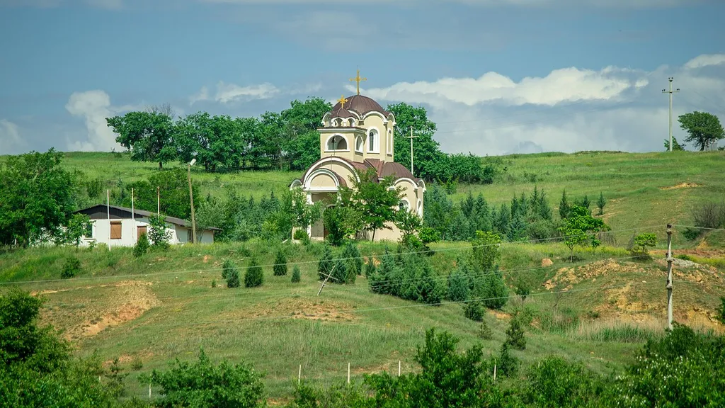 View of the Saint Prohor Pčinski Church in the village of Strezovce, Staro Nagoričane.