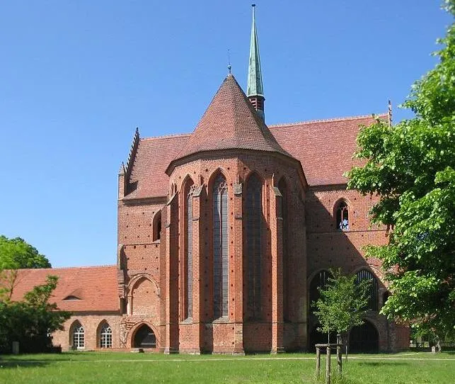 Cistercian Monastery Chorin, founded in 13th century by the together governing Ascanian Margraves of Brandenburg John I (1213–1266) and Otto III (ca. 1215–1267). Chorin is a municipality in the District Barnim, state Brandenburg, Germany.