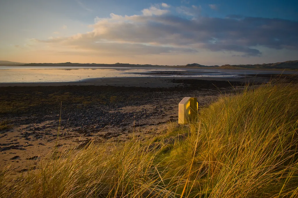 winter evening vista of Culleenamore strand, Sligo, Northest of Ireland