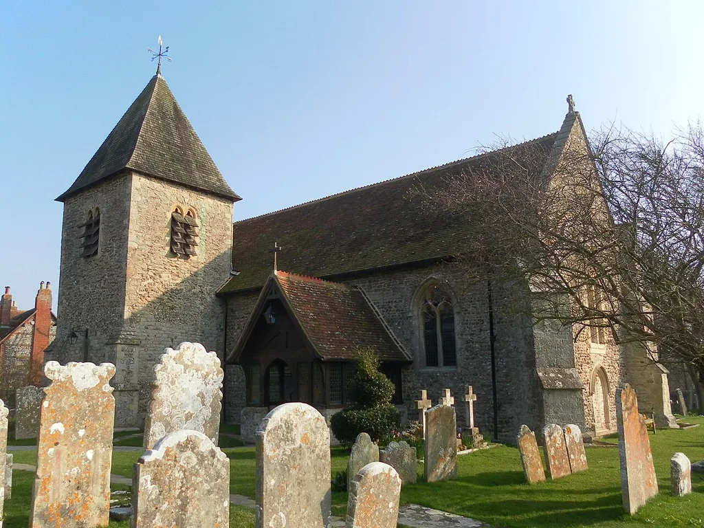 St Peter and St Paul's Church, West Wittering, District of Chichester, West Sussex, England. The parish church of the village of West Wittering. Listed at Grade I by English Heritage (NHLE Code 1354665)