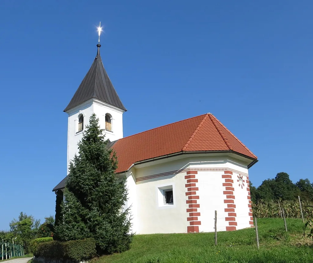Saint Ursula's Church in Mali Rigelj, Municipality of Dolenjske Toplice, Slovenia