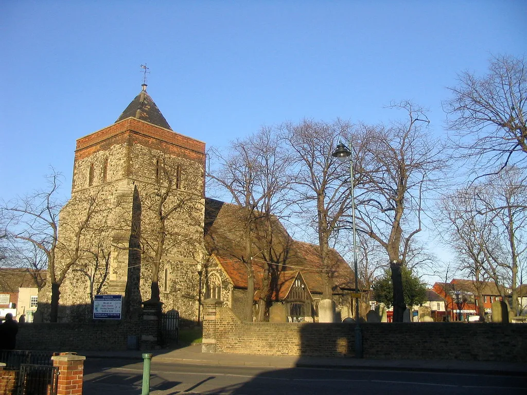 St. Helens and St. Giles Church, Rainham, London, England.