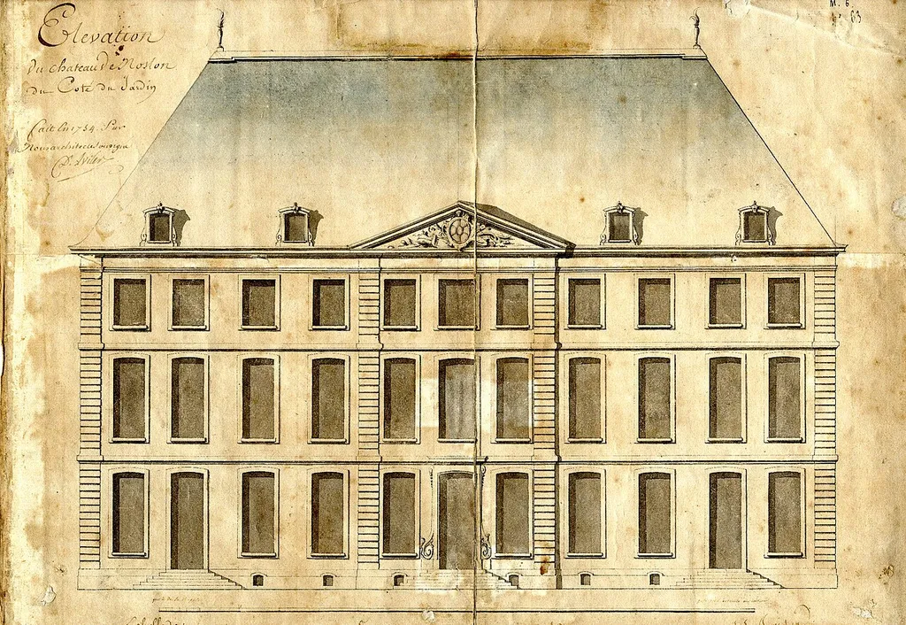 Château de Noslon, dessin d'architecte (projet).