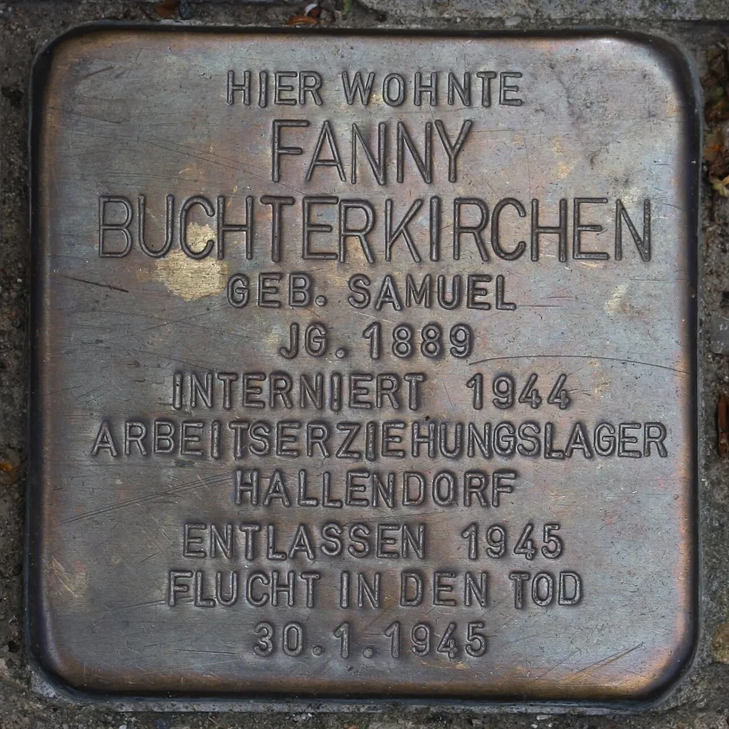 Stolperstein Braunschweig Fasanenstrasse 39 für Fanny Buchterkirchen