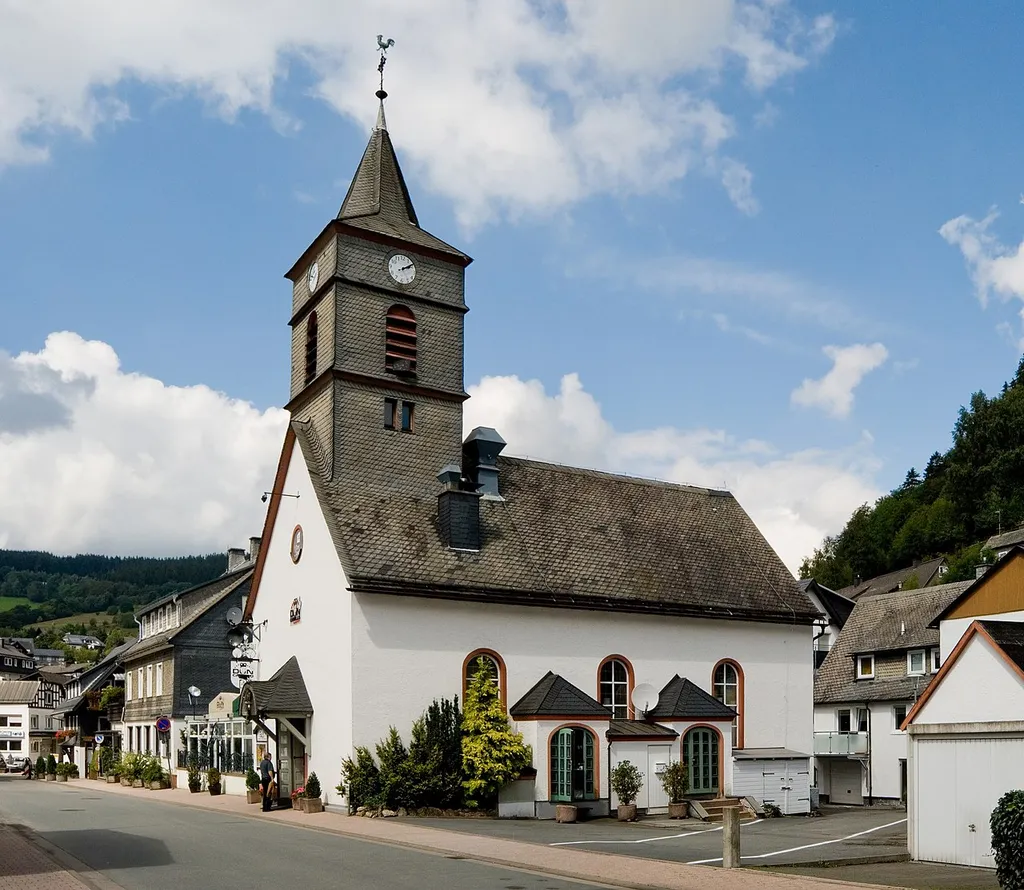 Willingen (Upland) (Hesse, Germany) – former Evangelical Church (built in 1852), now used as a restaurant