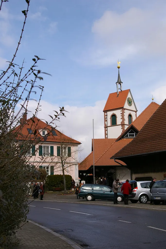 Konstanz-Litzelstetten Main Street and Catholic Church