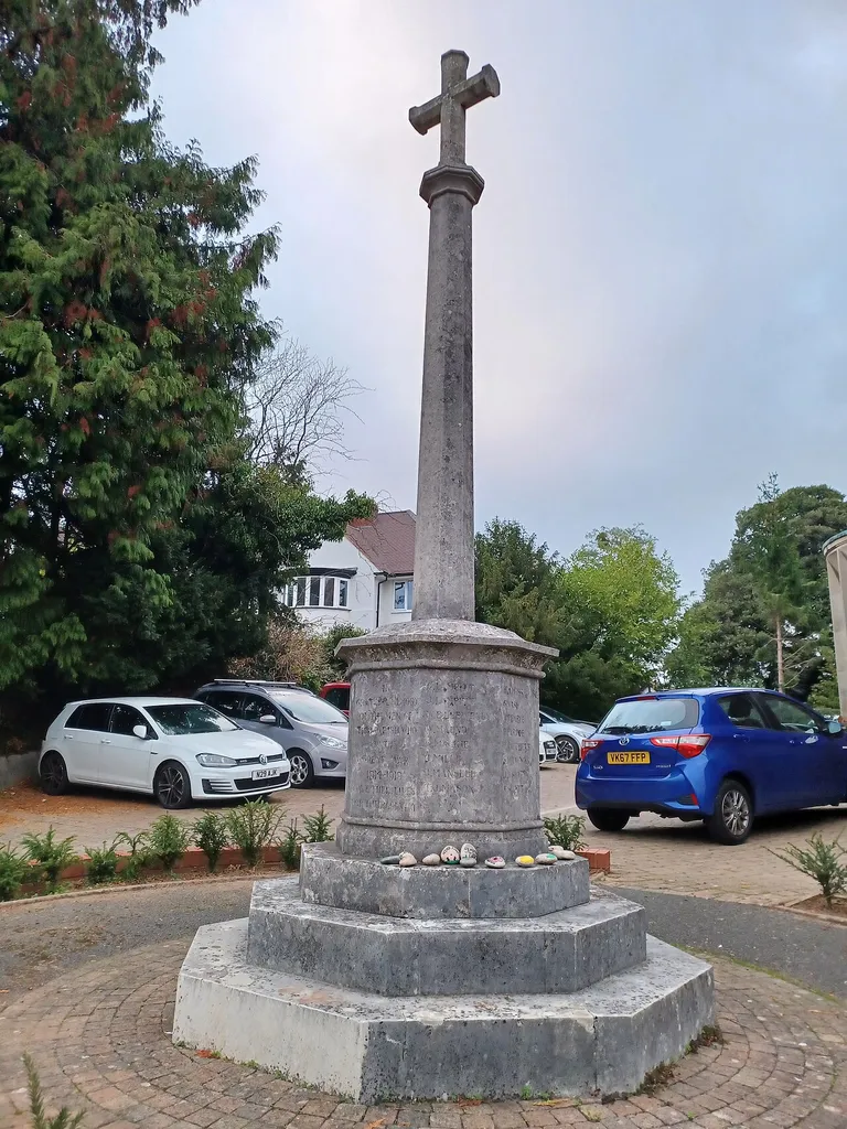 War memorial outside the Church of St. Martin, London Road, Worcester, Worcestershire, England. 1920, Grade II listed.