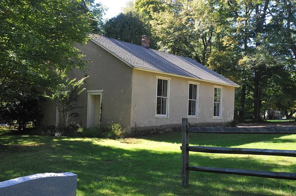 THIS CHURCH WAS BUILT BY A SPLINTER GROUP FROM THE AMWELL CHURCH OF THE BRETHREN; CIRCA 1848-1850