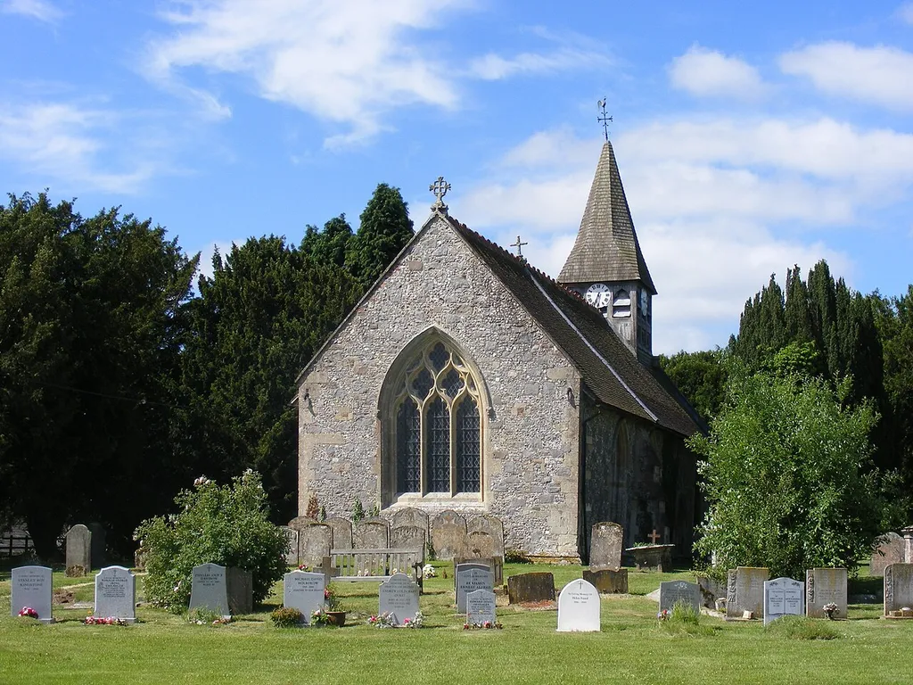 Church of St Andrew in Wootton Rivers, seen from the north east.