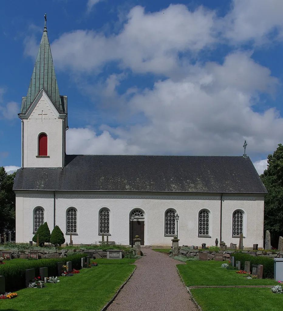 Skallmeja kyrka (swedish:Skallmeja church) in Skallmeja parish, Skåning hundred, Västergötland and Skara municipality, Västragötaland county, Sweden.
