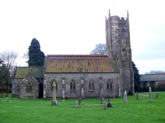 The Church of St Mary the Virgin, Kilmington Looking south across the churchyard to the church. Unfortunately the church was locked.