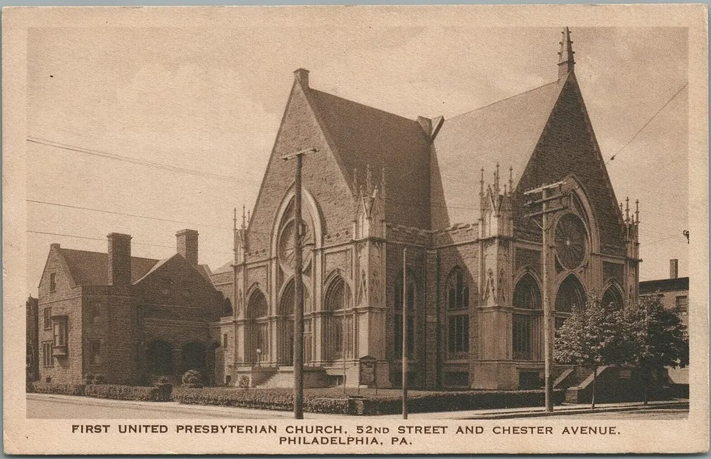 West Philadelphia Card Co. 5211 - First United Presbyterian Church front
