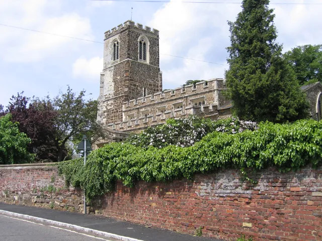 All Saints' church, Sutton, Beds. situated north of Church Road, built in the Early English and Decorated styles.