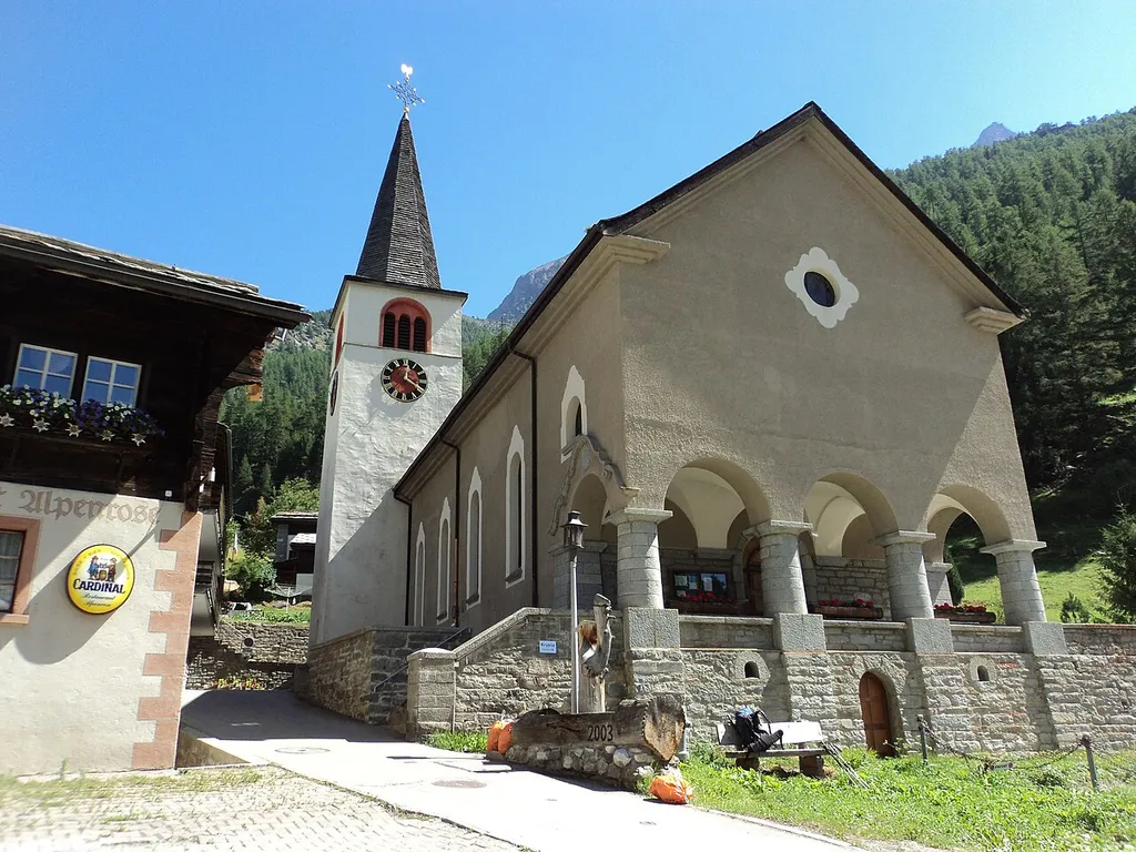 La chiesa di san Sebastiano a Randa (Mattertal) nel Canton Vallese
