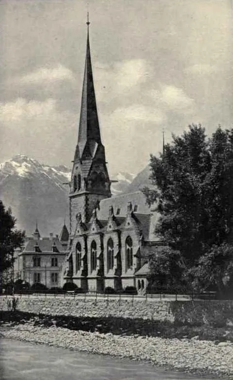 Foto of the protestant church meran, South Tyrol
