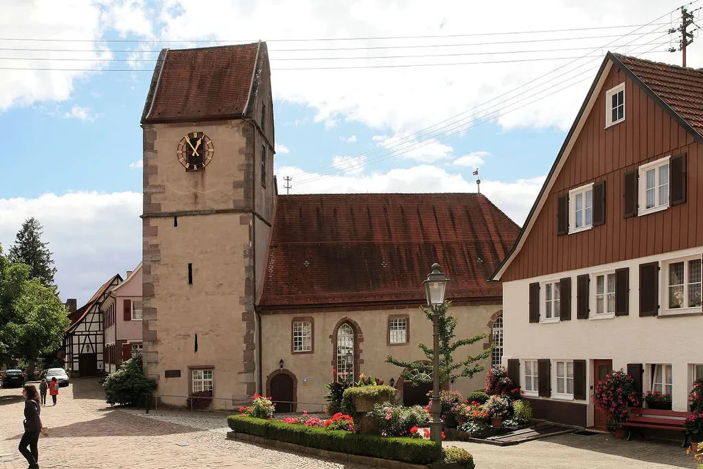 Im Städtle mit Georgskirche in Zavelstein, Bad Teinach-Zavelstein